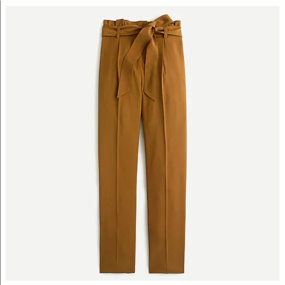 Bronzed Surplus colored Paper-bag wide-leg pant